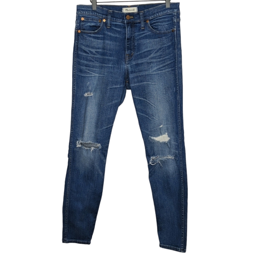 Madewell Size 31 9" High Riser Skinny Skinny Distressed Jean F1207